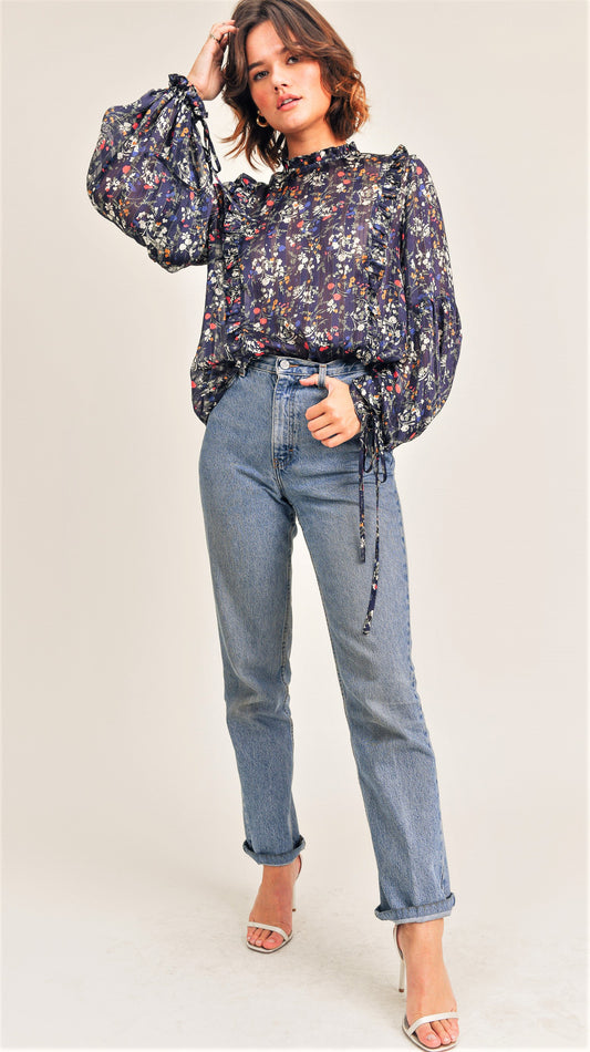 Lora Floral Puff Sleeve Top